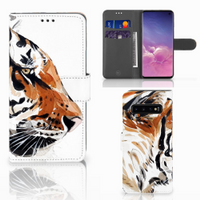 Hoesje Samsung Galaxy S10 Watercolor Tiger - thumbnail