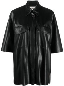 Nanushka chemise à fini poli - Noir