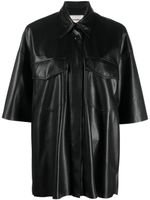 Nanushka Roque faux-leather shirt - Noir