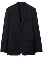 Burberry blazer boutonné à revers crantés - Bleu