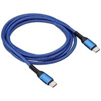 Akyga USB-kabel USB-C stekker, USB-C stekker 1.80 m Blauw AK-USB-38