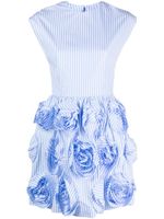 Viktor & Rolf robe courte en crochet à fleurs - Bleu