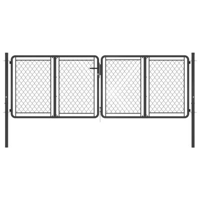 vidaXL Poort 300x75 cm staal antraciet