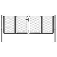 vidaXL Poort 300x75 cm staal antraciet