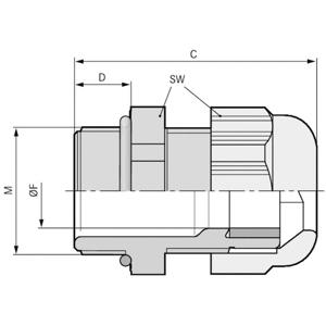 LAPP 53111457 Wartel M40 Polyamide Grijs-wit (RAL 7035) 10 stuk(s)