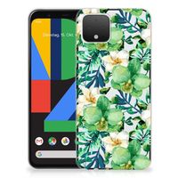 Google Pixel 4 TPU Case Orchidee Groen - thumbnail