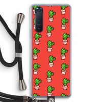 Mini cactus: Sony Xperia 5 II Transparant Hoesje met koord