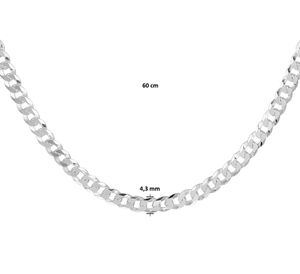 TFT Zilveren Ketting Gourmet 4,3 mm 60 cm