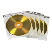 Hama Cd Dubbele Beschermhoezen (Voor 100 Cd'S/Dvds/Blu-Rays, Voor Bevestiging In Hangmappen), 50 Stuks, Wit
