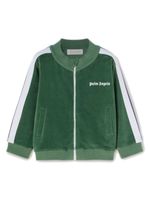 Palm Angels Kids veste bomber en coton à logo brodé - Vert