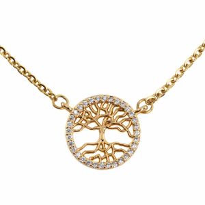 Ketting Tree of Life Levensboom Goudkleurig (12mm)