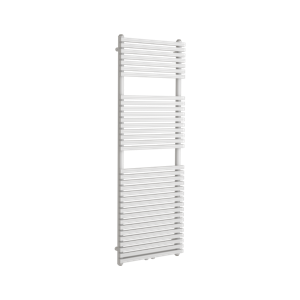 Vipera Vesuvio enkele handdoekradiator 50 x 150 cm elektrische verwarming hoogglans wit zij- en middenaansluiting 1.044W, weerstand inbegrepen