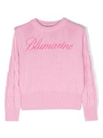 Miss Blumarine pull à logo brodé - Rose