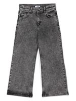 MSGM Kids jean ample à patch logo - Gris