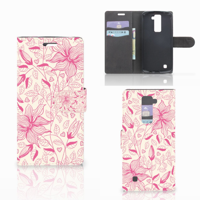 LG K10 2015 Hoesje Pink Flowers