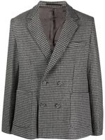 Officine Generale blazer en laine vierge à motif pied-de-poule - Gris