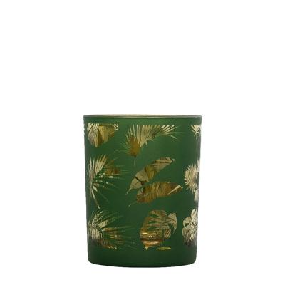 Waxinelichthouder Veren Groen (8 x 7 cm)
