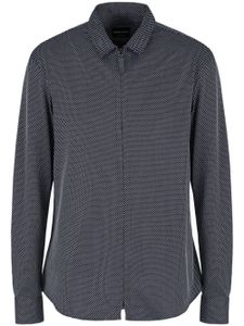 Giorgio Armani chemise zippée à motif géométrique - Bleu