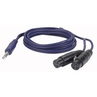 DAP FL37 verloopkabel 1x Stereo jack naar 2x XLR female 150cm