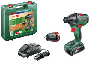 Bosch Groen Advanced Drill 18 Accu Schroefboormachine | 2 standen | 18V | 2,5 Ah accu + lader | In transportkoffer - 06039B5005