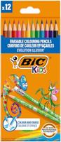 BIC Kids Evolution Illusion kleurpotloden, uitwisbaar, 12 stuks