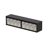 Glorious CD Box black 90 | ontworpen voor maximaal 90 slim cases of 62 jewel cases, gemakkelijk stapelbaar, praktische verdeling (45 CD's per compartiment), optisch gecoördineerd, zwart