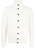 Zanone cardigan boutonné à manches longues - Blanc