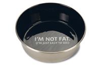 Beeztees voer- en drinkbak not fat - hond - rvs - zwart - 20cm