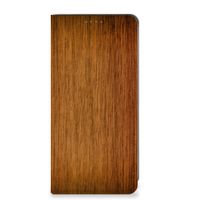 Google Pixel 7A Book Wallet Case Donker Hout - thumbnail