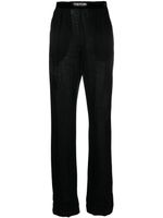 TOM FORD pantalon de jogging en cachemire à taille logo - Noir