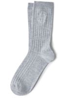 Brunello Cucinelli chaussettes à logo intarsia - Gris