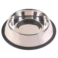 Trixie 24851 roestvrijstalen kom, rubberen ring, 0,45 l/ø 19 cm