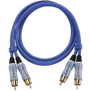 Oehlbach BEAT! Cinch Audio Aansluitkabel [2x Cinch-stekker - 2x Cinch-stekker] 1.00 m Blauw Vergulde steekcontacten