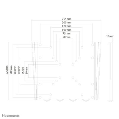 Neomounts FPMA-W110BLACK TV-beugel Variabele afstand tot de muur 25,4 cm (10) - 101,6 cm (40)