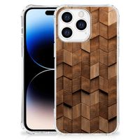 Stevig Telefoonhoesje voor Apple iPhone 14 Pro Max Wooden Cubes - thumbnail