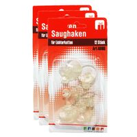 Zuignappen haakjes/ophanghaakjes - 36x stuks - 3,2 cm