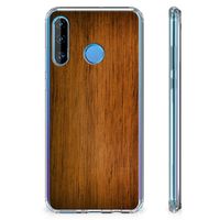 Huawei P30 Lite Stevig Telefoonhoesje Donker Hout - thumbnail