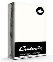 Cinderella Jersey Split-Topper Hoeslaken Ivory-Lits-jumeaux (180x200/210 cm) - thumbnail