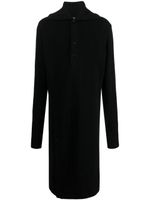 Yohji Yamamoto cardigan long à capuche - Noir