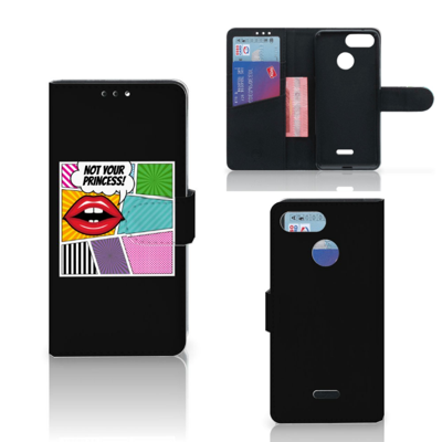 Xiaomi Redmi 6 Wallet Case met Pasjes Popart Princess