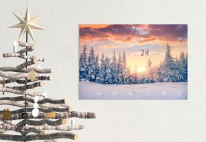 Adventskalender met foto&apos;s Winterlandschap