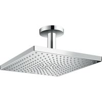 Hansgrohe Raindance E Square hoofddouche E300 1jet met plafondbevestiging 10cm 30x30cm EcoSmart chroom 26251000