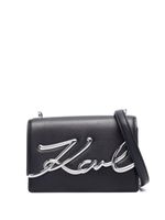 Karl Lagerfeld sac porté épaule Signature en cuir - Noir