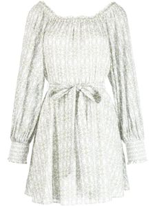 alice + olivia robe courte Mary à épaules dénudées - Blanc