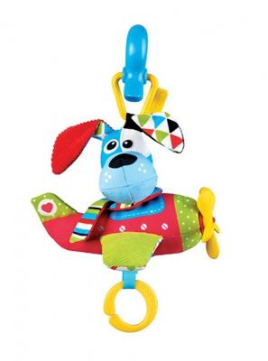 Yookidoo kinderwagenhanger Musical Plane Dog 25 cm Yookidoo kinderwagenhanger Musical Plane Dog 25 cm