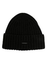 Norse Projects bonnet nervuré à plaque logo - Noir