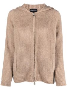 Emporio Armani cardigan zippé à capuche - Tons neutres