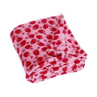 Playshoes fleece babydeken aardbei roze Maat