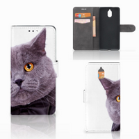 Nokia 3.1 (2018) Telefoonhoesje met Pasjes Kat