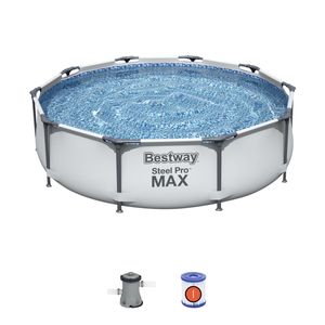 Bestway Zwembad steel pro max set rond 305 zwembad Incl. filterpomp (220-240V)